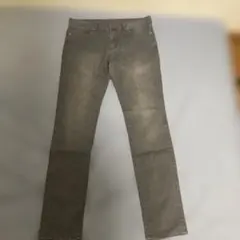 廃盤美品GU グレー ストレッチスキニーパンツ 32サイズ