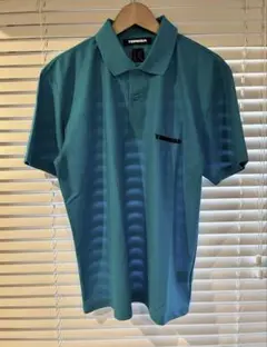 希少M 1STポロ タングラム LOGO POLO 水色