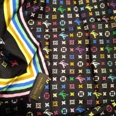 LOUISVUITTON スカーフ マルチ 黒