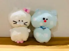 ハンドメイド　ぬいぐるみ　ねこ　くま　マスコット　ハローキティ好きにも