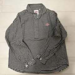 DANTON ギンガムチェックシャツ　黒　34