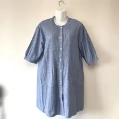 サマンサモスモス　綿麻チュニックシャツ