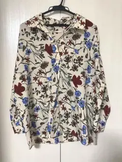 【 ZARA 】 ザラ 花柄 シャツ ブラウス トップス ボタニカル