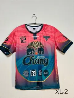 タイ製　プラクティスシャツ　XL 青ピンクのグラデーション