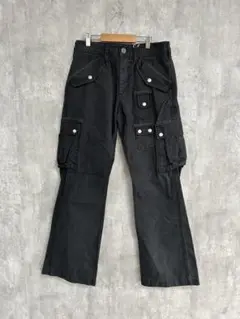 新品　タグ付　VAROSH ヴァロッシュ　カーゴパンツ　古着加工　黒　M