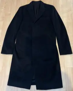 5351 HOMMES ブラック ひざ丈 チェスターコート