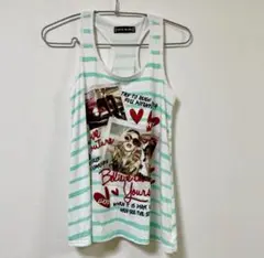 CECIL McBEE ストライプ タンクトップ、Mサイズ