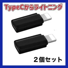 タイプC からライトニング 変換アダプタ　変換コネクタ IPhon 　2個セット