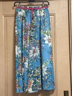 Z&I 花柄シフォンスカート★派手 カラフル ポップ