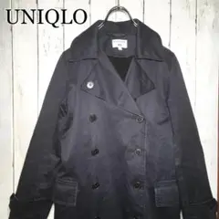 【UNIQLO】ユニクロ × イネス トレンチコート(S)紺 裏地ボア out