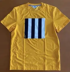 AIGLE イエロー ストライプ Tシャツ M