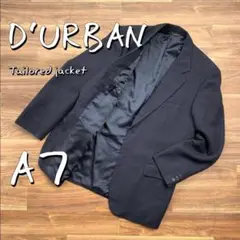 D'URBANダーバン ウール混総裏テーラードジャケット96A7 L相当 濃紺