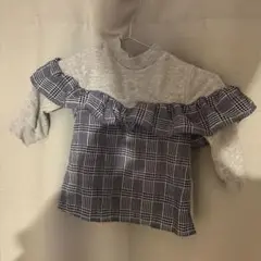 après les cours グレー フリル トップス
