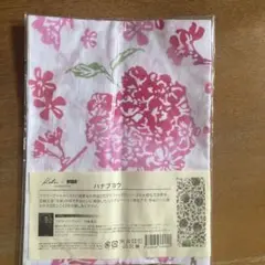 手ぬぐい　戸田屋商店　梨園染め　ハナブヨウ　マゼンダ赤×薄紅×薄緑