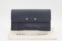 LOUIS VUITTON 二つ折り長財布 ポルトフォイユ ポンヌフ ネイビー