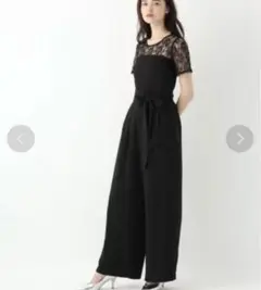 A part by ベアトップサロペット　ワイドパンツ　ブラック　Mサイズ