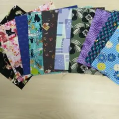 ★A47★カットクロス/プリント生地/国産/25cm×25cm/10点