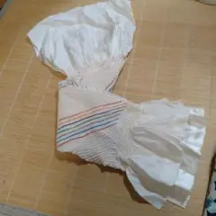 ホワイト ストライプデザイン 帯揚げ