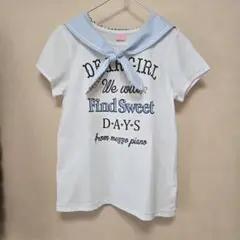 mezzo piano 半袖Tシャツ 襟つき 150 Mサイズ 白