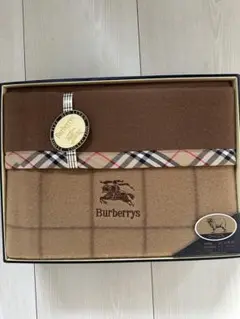 Burberrys 純毛毛布　フェイスタオル付