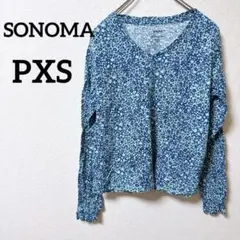 SONOMA The Everyday Tee 【PXS】花柄 長袖 ブルー