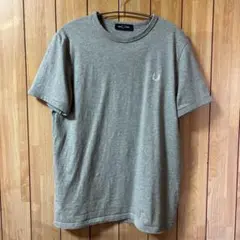 フレッドペリー ワンポイント ロゴ刺繍 リンガーTシャツ グレー 日本製