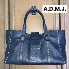 A.D.M.J. アクセソワ・ドゥ・マドモワゼル レザー トートバッグ