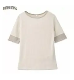 しまむら 近藤千尋 SUNNY HOUSE 配色ラメリブTシャツ