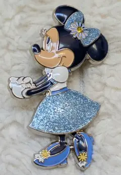 ミニーマウス グリッターピンバッジ