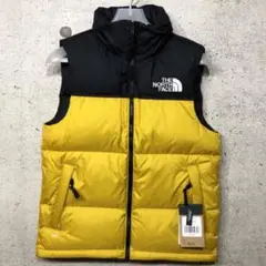 ザノースフェイス ダウンベスト ヌプシ メンズ イエロー アウター 防寒 軽量
