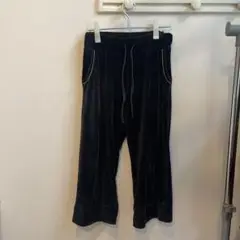 Y's LMI ワイズリミ ワイドパンツ ベロア Sサイズ ブラック