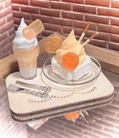 ミニチュアスイーツ　LotusクッキーBoxアイスセット~ふんわりオレンジ~