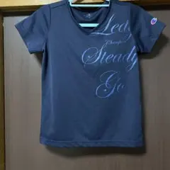 Champion ネイビー Vネック Tシャツ Ｍ