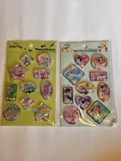 ウォーターシール ディズニープリンセス ピーターパン2種 まとめ売り シール
