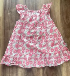 【水通しのみ　美品】 bebe べべ　ワンピース　リバティ 90cm ピンク