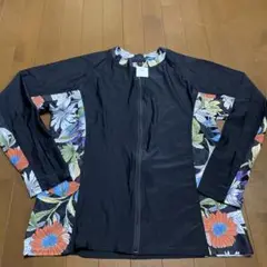 5L 新品未使用フルジップ 長袖 ラッシュガード 花柄
