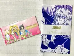 ベルサイユのばら　「進撃！」てぬぐい パープル　＋一筆箋（30枚／5柄×6枚）