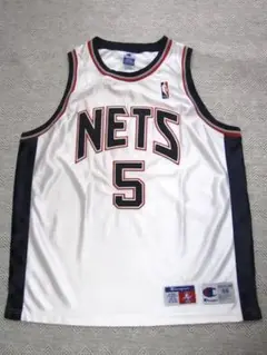 美品 KIDD #5 NBA ユニフォーム ネッツ ジェイソン・キッド 刺繍