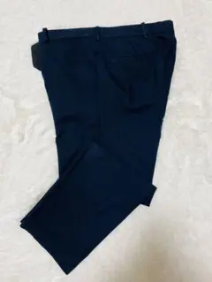 【GU】メンズパンツ XL ネイビー 洗えるスラックス 股下67cm
