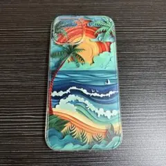 iPhone15用スマホケース☆トロピカル☆ヤシの木