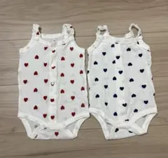 メッシュ肌着　ハート柄　タンクトップ　2枚セット