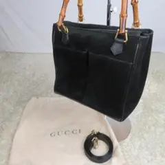 《希少》GUCCI 2wayバンブー ショルダーバッグ スエード ブラック