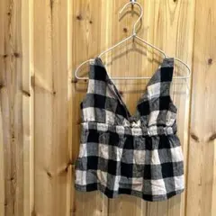【ニシマツヤ】キッズ服　100 ワンピース　ノースリーブ　チェック柄　綿