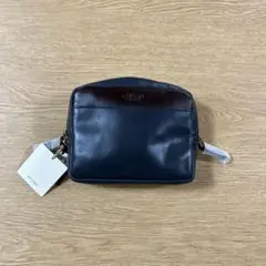 ultma ネイビー レザー ウェストバッグ