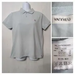 VANNIE U ヴァニーユー　オーバルロゴポロシャツ　ブルー