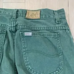 Lee 緑色 ストレートデニムパンツ