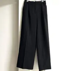 Simplicite 【シンプリシテェ】ワイドパンツ　スラックス【F】ブラック