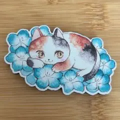 はるのねこびより　マグネット　水彩イラスト　ナギノユカオリジナルイラスト