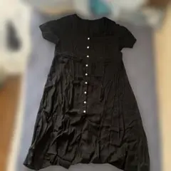 ブラック 半袖ワンピース M