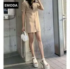 【新品】EMODA シャツカラーフレアワンピース 定価7,990円
